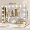 LED Hollywood Makeup Mirror Large Vanity Light Mirror with 15 Dimmable LED Bulbs