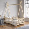 Kids Toddler Bed Solid Pine Wood Bed Frame Bedstead Boys Girls Bedroom Furniture