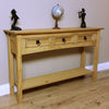 Corona Console Table 3 Drawer Mexican Solid Pine Hallway by