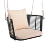 Costway Patio Hanging Rattan Basket Chair Swing Hammock Chair w/Seat Cushion