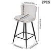 2x Barstools Kitchen Breakfast Bar Stool Teddy Fleece Padded Seat Counter Chair