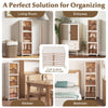 Home Collapsible Organizer 6-Cube Stackable Storage Bins w/ Doors-White