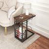 End Table Smart Bedside Sofa Side Table with USB Charging Ports & Sockets Wooden