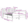 Bed Frame with Headboard White 160x200 Solid Wood Pine Y3Y1
