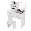 Dressing Table Table UK Makeup Mirror With Vanity Drawers Desk Stool Bedroom Bkk