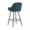 2* Velvet Bar Stools Breakfast Bar stool Pub Chairs Padded Seat Metal Leg CLIPOP