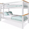 Kids Bunk Beds Double Pine Wooden Bunk Beds With Mattresses 3FT Single Bed Frame