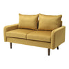 Double Seat Sofa Loveseat Couch 2 Seater Velvet Armchair w/ Wood Legs&Cushions