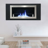 Bio Ethanol Fireplace Recessed Wall Mounted Stainless Steel Glass Biofire Heater