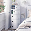 Round ABS Cylinder Cabinet Cupboard Drawer Storage Unit Bathroom Bedroom Stand