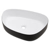 Irregular Ceramic Bathroom Sink Black&White Countertop Hand Wash Basin Vessel