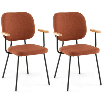 2PCS Dining Chairs Modern Upholstered Accent Chairs Padded Kitchen Chairs
