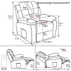 Electric Recliner Massage Heated Vibration Sofa Reclining Lounge Armchair Grey