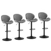 4 Swivel Faux Leather Bar Stools Kitchen Breakfast Stool Height Adjustable Grey
