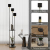 Floor Lamp with Shelf Standing Light Lamp 3/4 Lampshade Bedroom Living Room