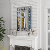 Modern Accent Glass Wall Mirror Rectangular for Living Room Bedroom Office Foyer