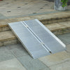 92 x 72 cm Folding Wheelchair Ramp Aluminum Medical Mobility Threshold w/Handle