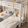 Triple Sleeper Bunk Beds Single Bed Pine Wood Bed Frame Kids Children Bed White