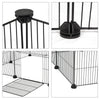 Pet Fence Expanding Playpen Puppy Dog Cat Animal Cage Metal Indoor Outdoor Home