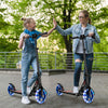 Kids Kick Scooter Foldable Ride On Height Adjustable LED Light-Up Scooter