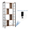 5-Tier Bookshelf Industrial Style Bookcase Free Standing Storage Display Shelves