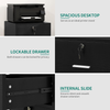 Mobile File Cabinet for Home Office, 2-Drawer, Small Rolling Filing Cabinet, Pri