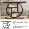 105cm Console Table Industrial 4-Tier Narrow Entryway Sofa Table for Living Room