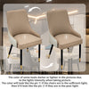 Set 2 Leather Kitchen Dining Chairs Tufted Gold Lion Head Pull Ring Accent Chair