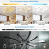 5 Heads LED Ceiling Light V-shaped Chandelier Lamp Bedroom Living Room + Remote