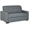 Modern 2 Seater Sofa Bed Click Clack Couch Sleeper Settee for Bedroom, Grey
