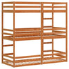 Triple Bunk Bed Wax Brown 80x200 Solid Wood Pine V7C8