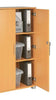 Storage Cabinet 2 Door Locking Beech Office Home 3 Shelf Filing Bookcase 120cm