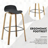 2 Pcs Counter Breakfast Dining Bar Chairs Kitchen Island High Stools W/ Footrest