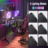 L Shaped Gaming Desk RGB Light Standing Desk Rising Sit Stand Up Corner PC Table