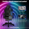 Gaming Chair with RGB LED illuminat Ergonomic Computer Chair Swivel Office Bozzz