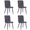 Set of 2/4Pcs Dining Chairs Velvet/PU Padded Seat Metal Legs Home Office Kitchen