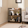 3-Tier Bookshelf Industrial Corner Bookcase Floor Storage Shelf Display Rack