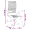 Reclining Garden Chairs 4 pcs Black Solid Wood Acacia K9P8