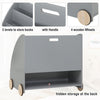Children Bookshelf Kids Bookcase Bedroom Playroom Toy Storage Rack with Wheels