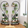 2X Heart-shape Plant Stand Flower Shelf 20 Pots Holder Stand Rack Large Capacity