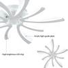 LED Ceiling Light V-shaped 5 Heads Chandelier Remote Lamp for Dining Bedroom