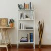 Steel Ladder Shelf 4/5 Tier Storage Rack Bookshelf Shelving Stand Wooden Shelves