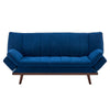 3 Seater Navy Blue Velvet Sofa Bed - Mondaine