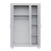 Matte 3 Door Wardrobe White Storage Cupboard with Shelves Rail Bedroom Furniture