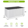 870L Garden Storage Box, Waterproof Lockable Resin Deck Box with Handles