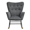Modern Upholstered Rocking Chair Relaxing Rocking Armchair Single Sofa Wing Back