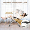 NAIZEA Outdoor Padded Lawn Recliner Zero Gravity Chair Folding Chaise Chairs