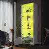 White High Gloss all Display Cabinet Cupboard Storage Sideboard with LED Lights