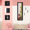 Wall Mounted Mirrored Jewelry Cabinet Door Hanging Jewelry Armoire Xmas Gift