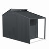 10x6FT Outdoor Garden Metal Storage Shed House w/Open Sheds for Tools Bike